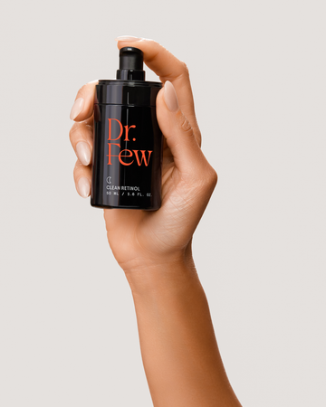 Dr. Few Skincare clean retinol in hand