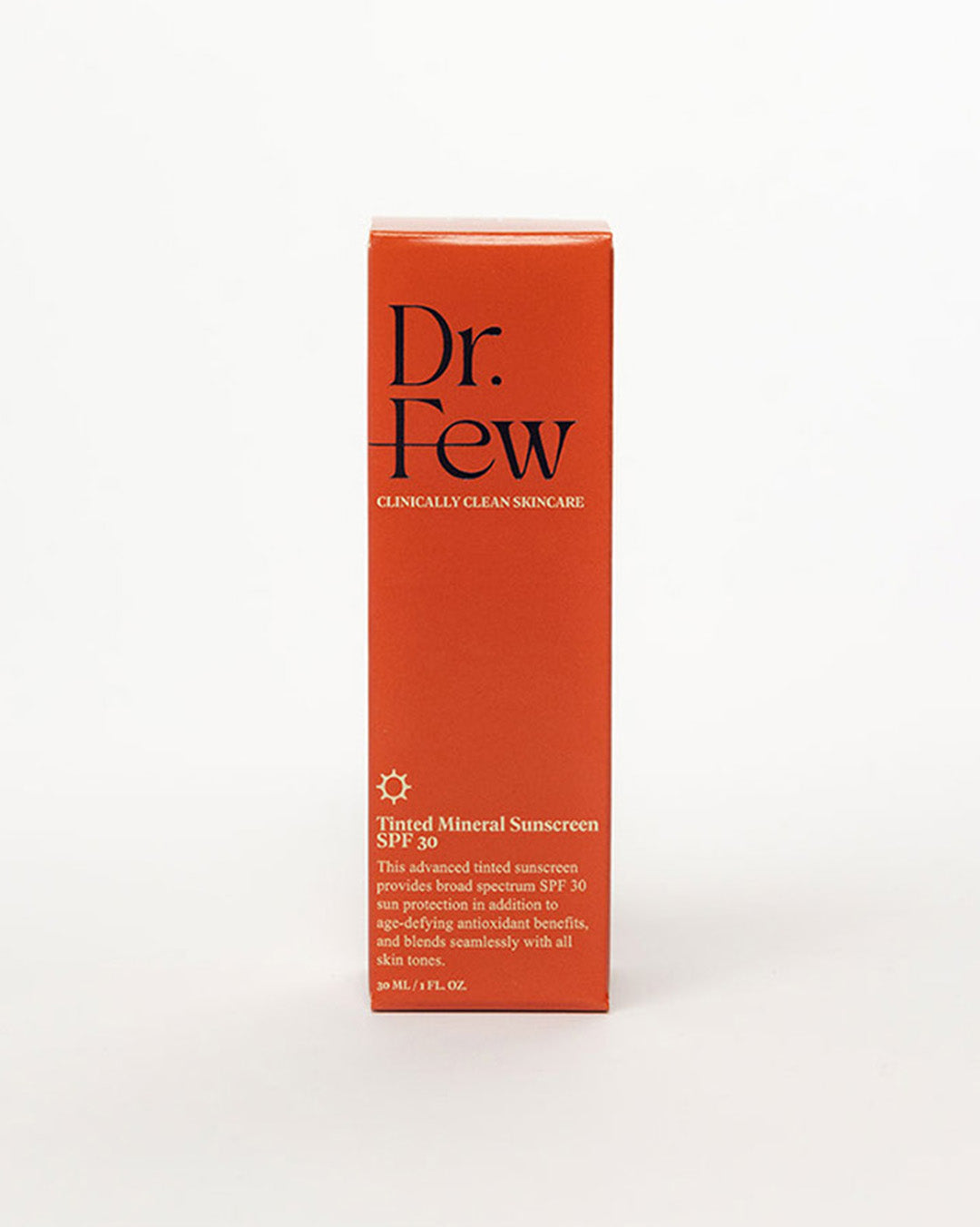 Dr. Few Tinted Mineral Sunscreen SPF 30 box packaging